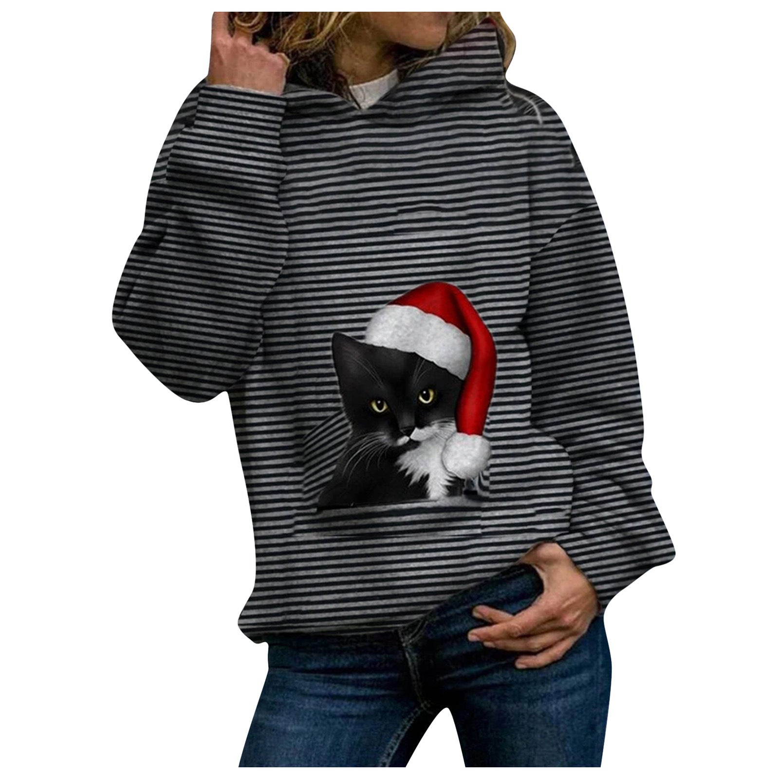 Long Sleeve Hooded Lady Fleece Shirt