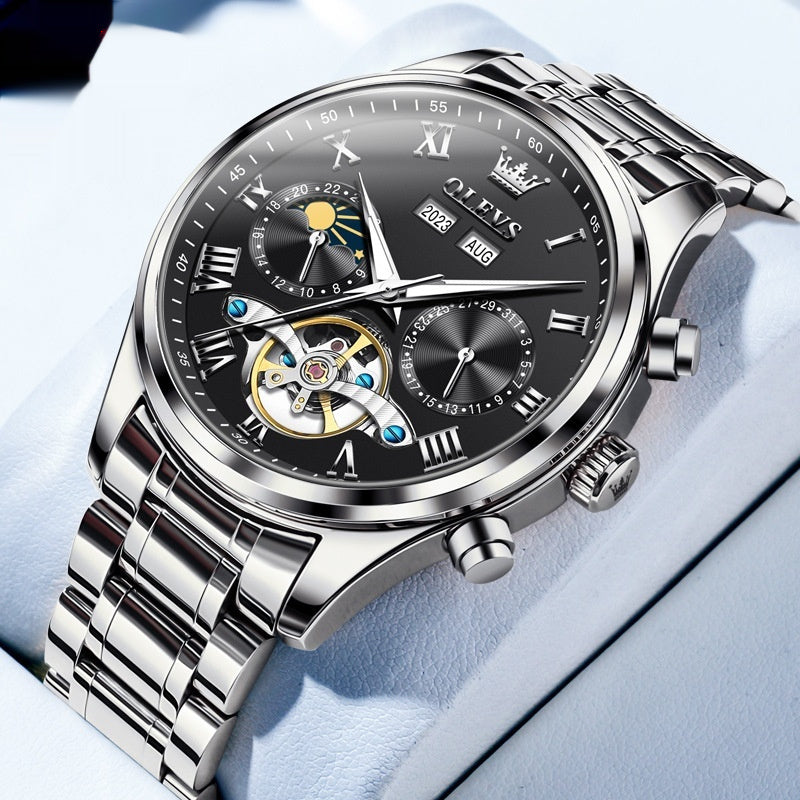 OLEVS Men’s Business Mechanical Watch – Waterproof, Multi-Function, Luxury Design