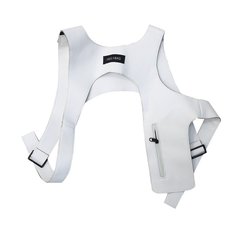 Pu Waistcoat Vest Pack Trendy Cool Tooling Function And Tactics