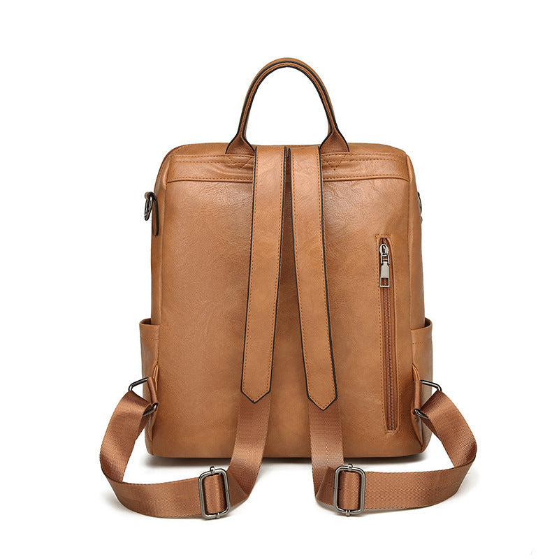 Retro Women's Backpack High-grade Soft Leather