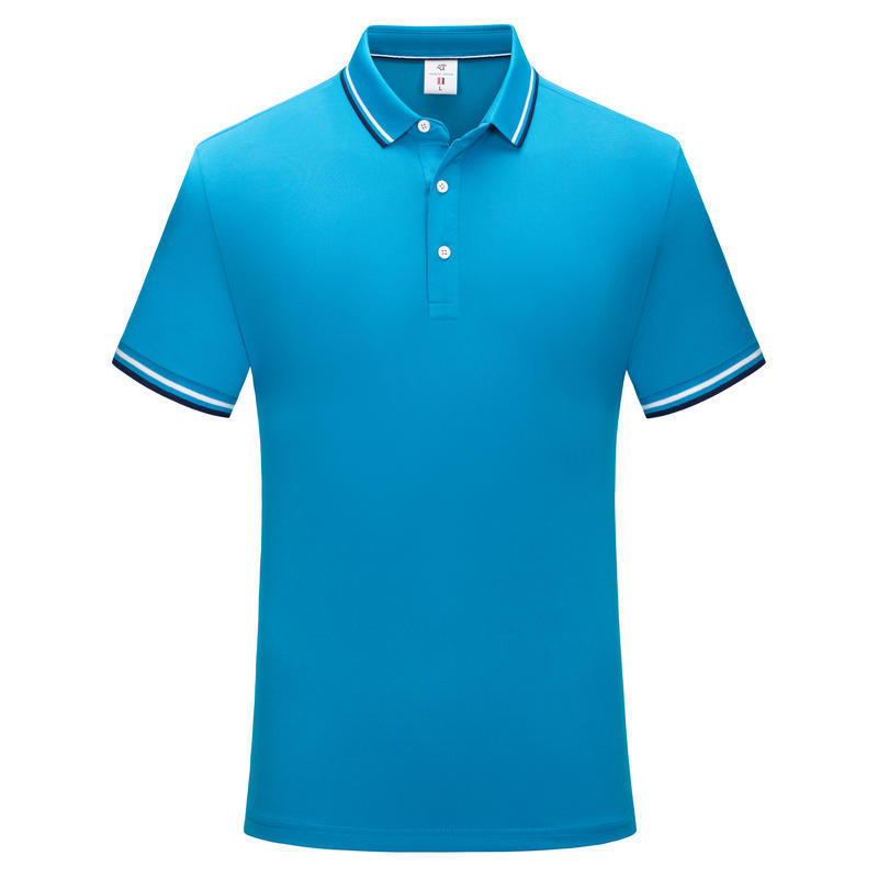 Simple Polo Shirt Short Sleeve Striped Lapel