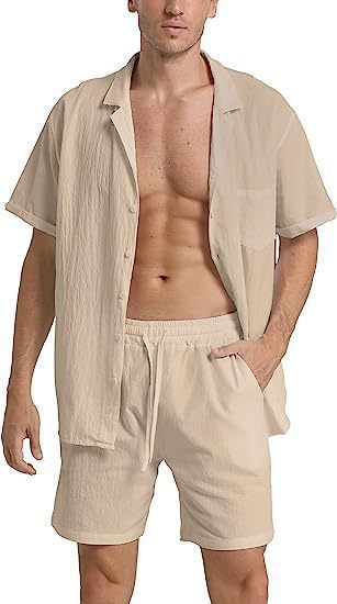 Men's Summer Sports Short-sleeved Shorts Suit