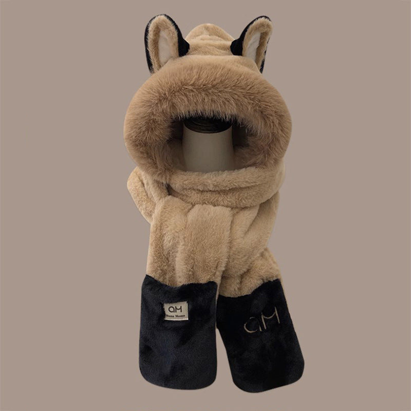 Winter Female Warm Cartoon Ear Protection Plush Bonnet