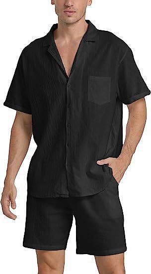 Men's Summer Sports Short-sleeved Shorts Suit
