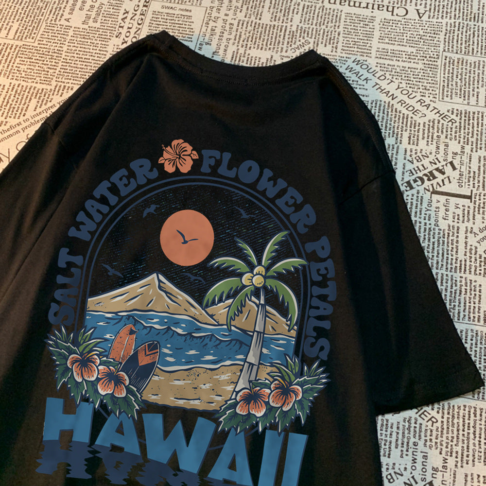 Salt Water Petals Hawaiian T-shirt Men And Women Casual Swe