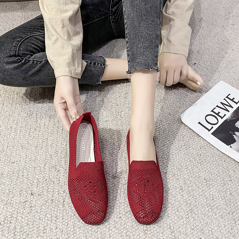Women's Old Beijing Cloth Hollow Hole Shoes