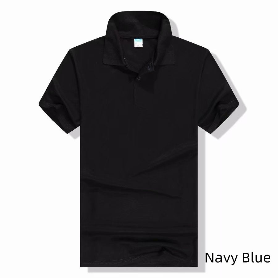 Mercerized Cotton Half Sleeve Culture Lapel Short Sleeve