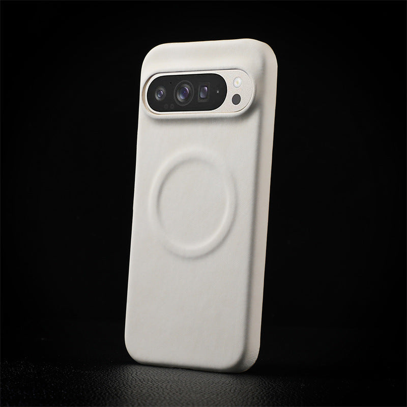 Skin Feeling Sheepskin Magnetic Single Shell Advanced Business Phone Case