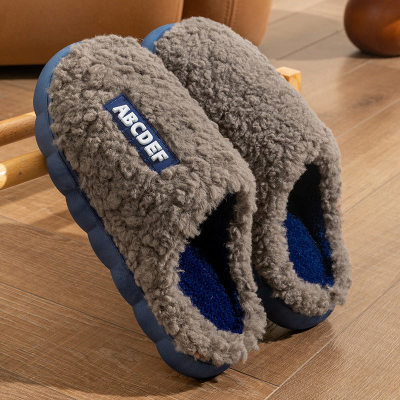 Thick-soled Cotton Slippers Women Home Non-slip Warm