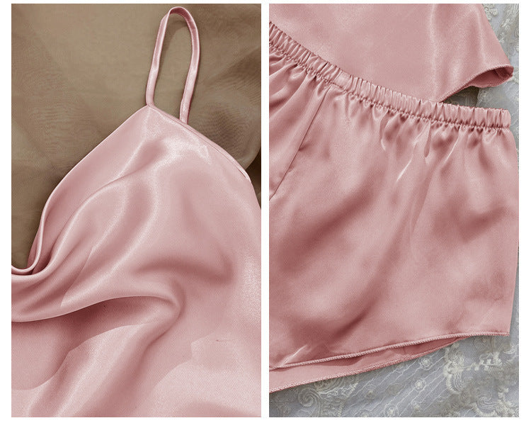 Thin Home Suspender Shorts Suit Women