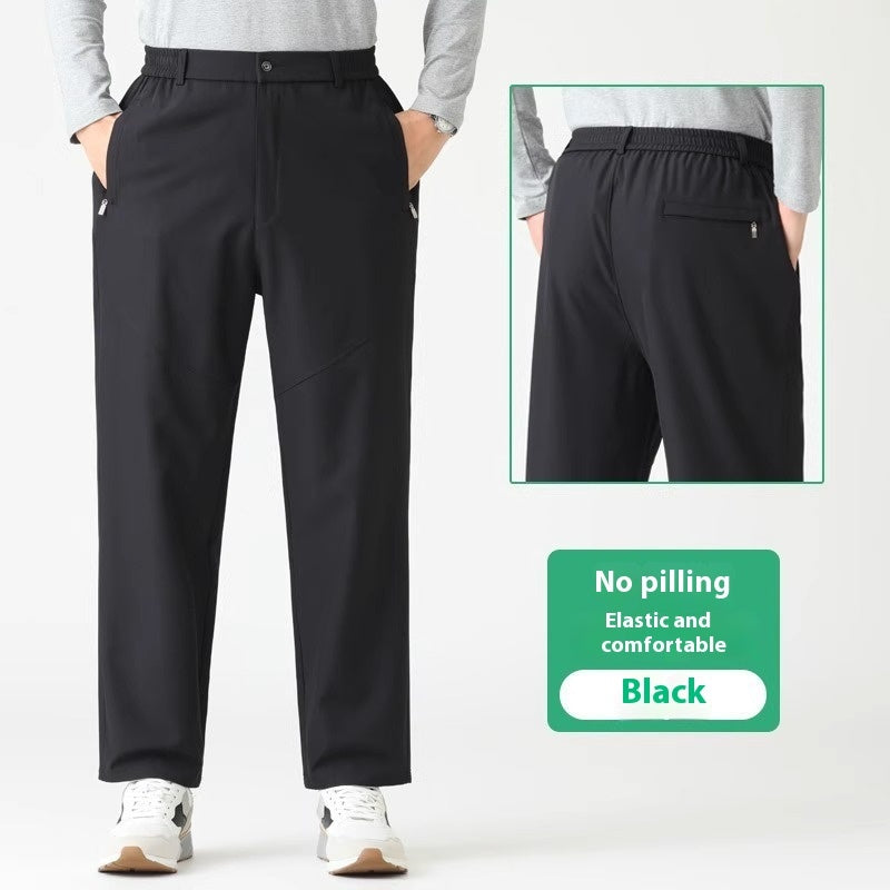 Elastic Waist Middle-aged Men's Casual Pants