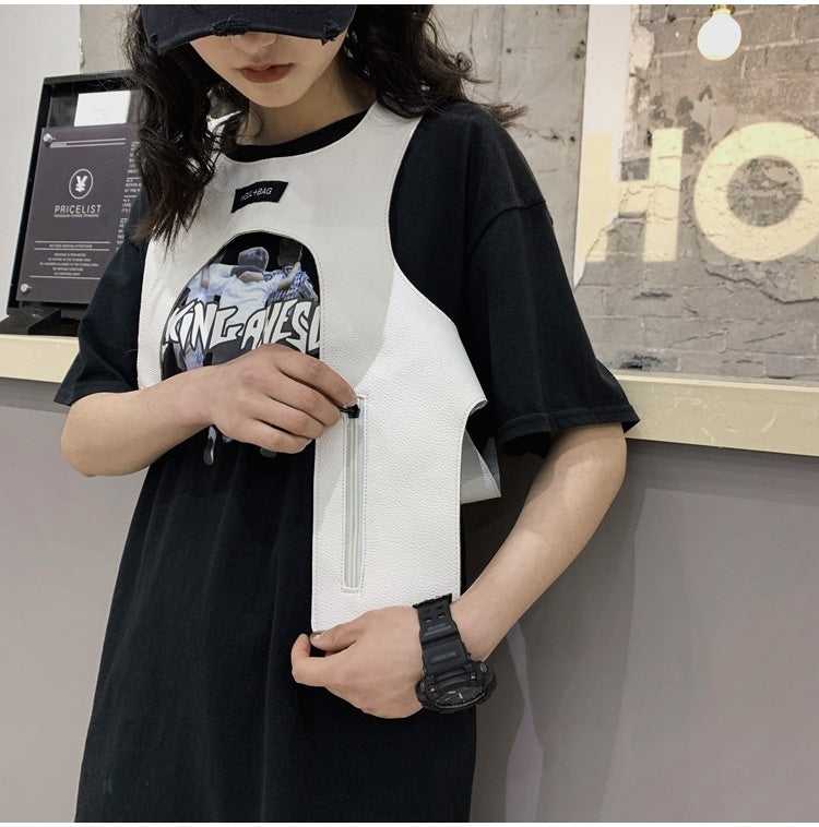 Pu Waistcoat Vest Pack Trendy Cool Tooling Function And Tactics