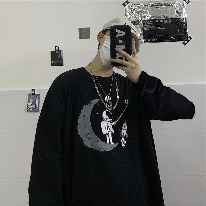 Retro Hip Hop Style Bottoming Shirt Trendy Handsome High Street Spring And Autumn Tops
