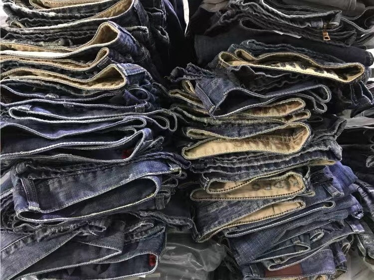 Micro-defective Jeans Pure Cotton Washed Large Size Men's Trousers