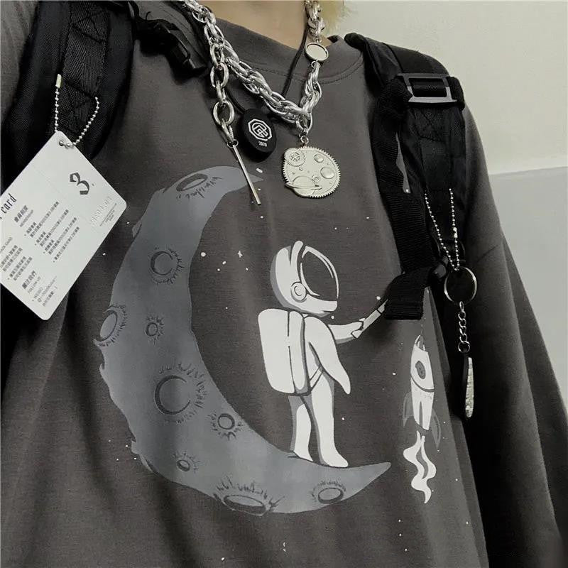 Retro Hip Hop Style Bottoming Shirt Trendy Handsome High Street Spring And Autumn Tops