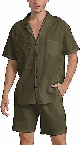 Men's Summer Sports Short-sleeved Shorts Suit