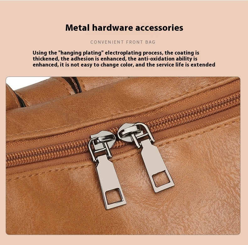 Retro Women's Backpack High-grade Soft Leather